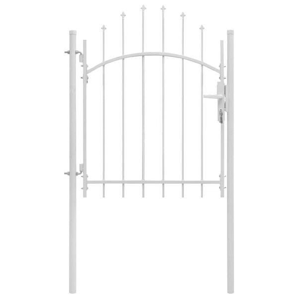 vidaXL Gartentor Stahl 1x1,75 m Weiß, 143064