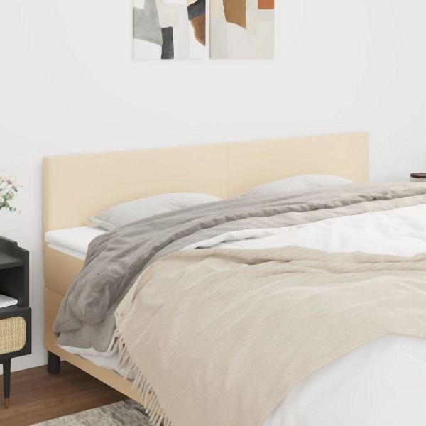 vidaXL Kopfteile 2 Stk. Creme 100x5x78/88 cm Stoff, 345849