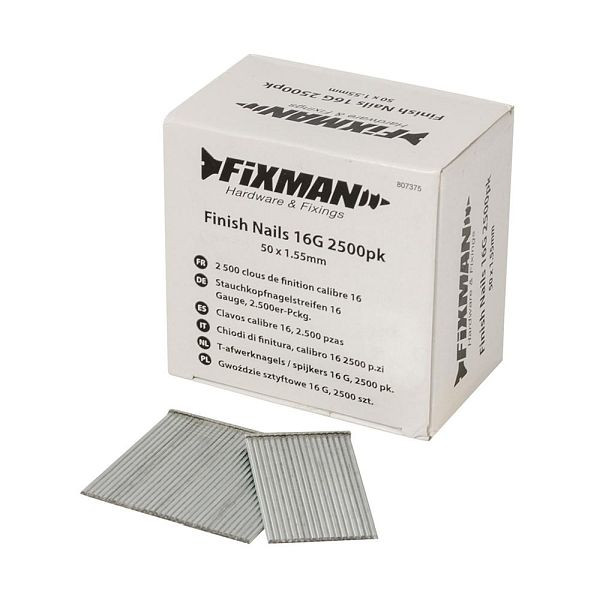 Fixman Stauchkopfnagelstreifen, 16 Gauge, 2.500er-Packung, 50 x 1,55 mm, 807375