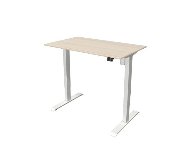 Kerkmann Beistelltisch B 1000 x T 600 mm, elektrisch höhenverstellbar von 740-1230 mm, Ahorn, 10388750