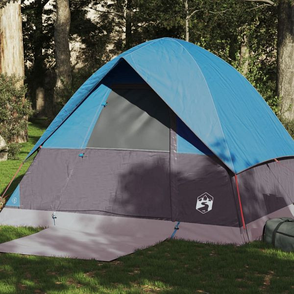 vidaXL Kuppel-Campingzelt 4 Personen Blau Wasserdicht, 94700
