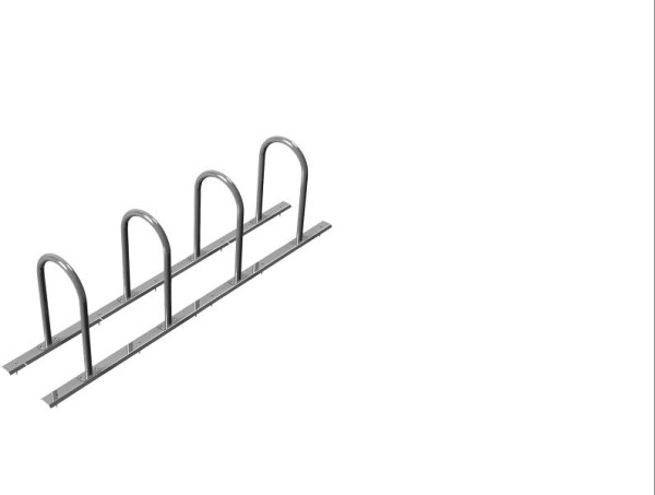 Schake Fahrradständer als Reihenanlage Anlehnbügel als Rundbügel Ø 48 mm, 4 Einstellplätze, 426_40
