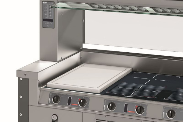 B.PRO Schneidbrett Kunststoff mit umlaufender Saftrinne, optimal angepasst auf die Größe eines Kochfelds, 575057