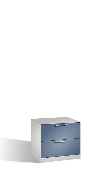 C+P Hängeregistraturschrank Asisto, H710xB800xT600mm, Farbe: Lichtgrau / Fernblau, Bügelgriff, 146273-212 S10077