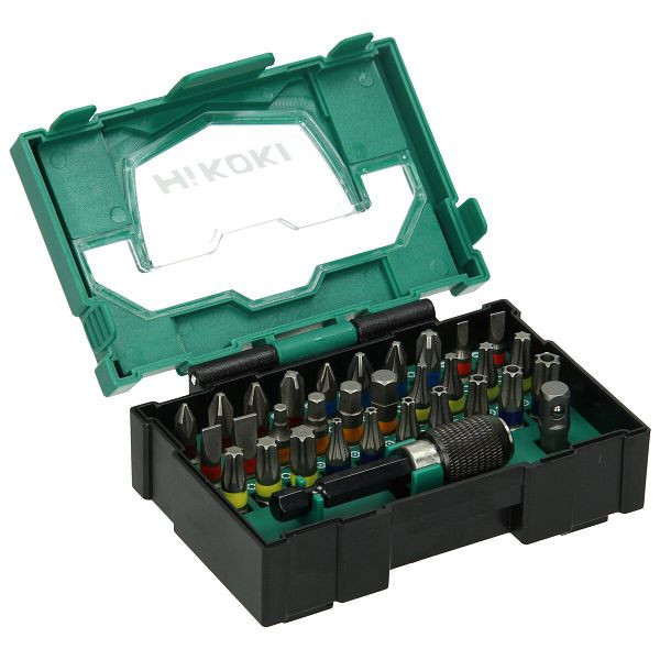HiKOKI Bit-Box 1/4", 32-teilig, 25mm, inkl. magnetischem Bithalter, Größe I, 40030019