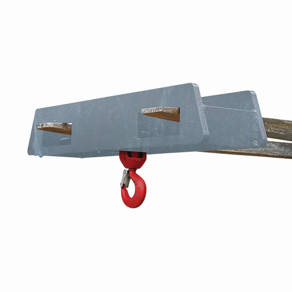 Eichinger Industrie Lasthaken Stapler-Aufsatz über zwei Gabelzinken, 2500 kg, feuerverzinkt, 20850100002000