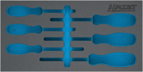 Hazet 2-Komponenten Weichschaum-Einlage, für 163-266/6, Abmessungen / Länge: 342 mm x 172 mm, 163-266L