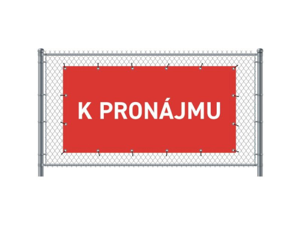 Showdown Displays Zaun-Banner 200 x 100 cm Zu Vermieten Tschechisch Rot, FBG200-100-I773
