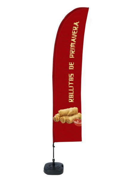 Showdown Displays Beach Flag Budget Wind Komplettset Frühlingsrollen Spanisch, BFBL-WT21-17-I159