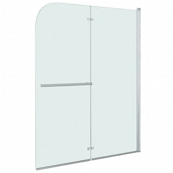vidaXL Faltbare Duschkabine 2 Paneele ESG 95 x 140 cm, 144678