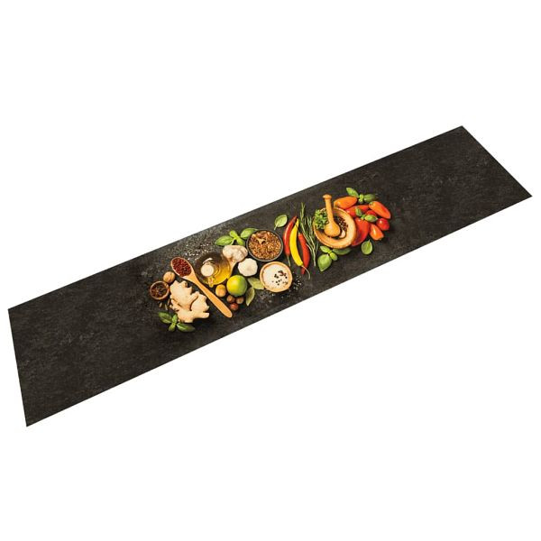 vidaXL Küchenteppich Waschbar Gewürze 60x300 cm Samt, 4005616