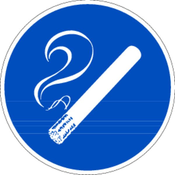 Schilder Klar Praxisbewährtes Gebotskennzeichen Rauchen erlaubt, 200x0.45 mm Aluminium geprägt, 3122/52