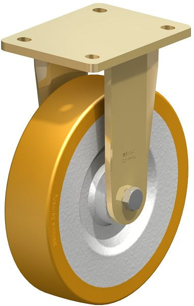 Blickle BS-SETH 200K Stahlgeschweißte Schwerlast-Bockrolle, Blickle Extrathane®, Hellbraun, 36913
