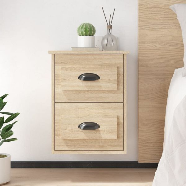 vidaXL Wand-Nachttische 2 Stück Sonoma-Eiche 41,5x36x53 cm, 816399
