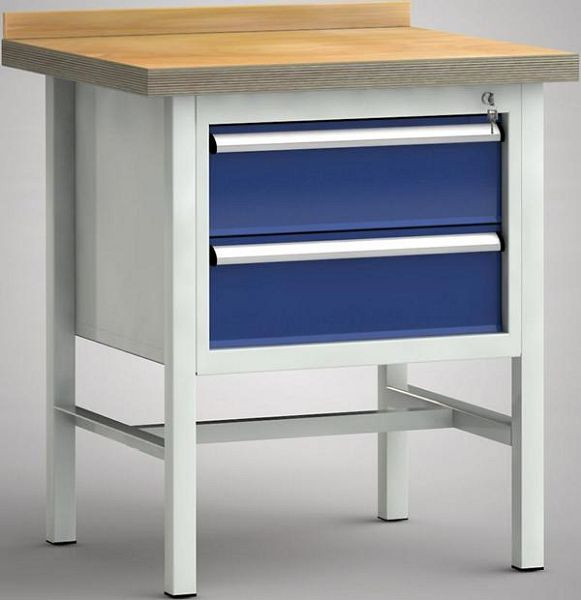 KLW Standard-Werkbank - 1500 x 700 x 840 mm L x T x H, 175EA/175EA, WS058N-0750M40-E7023