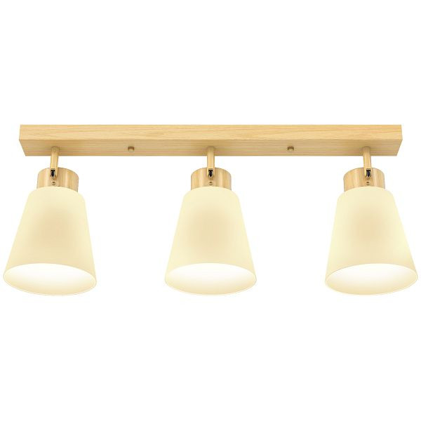 HOMCOM Deckenleuchte LED 40W Deckenlampe mit Doppelmontage und 90° verstellbaren Köpfen mit 3 E27-Fassungen, B31-624V00ND