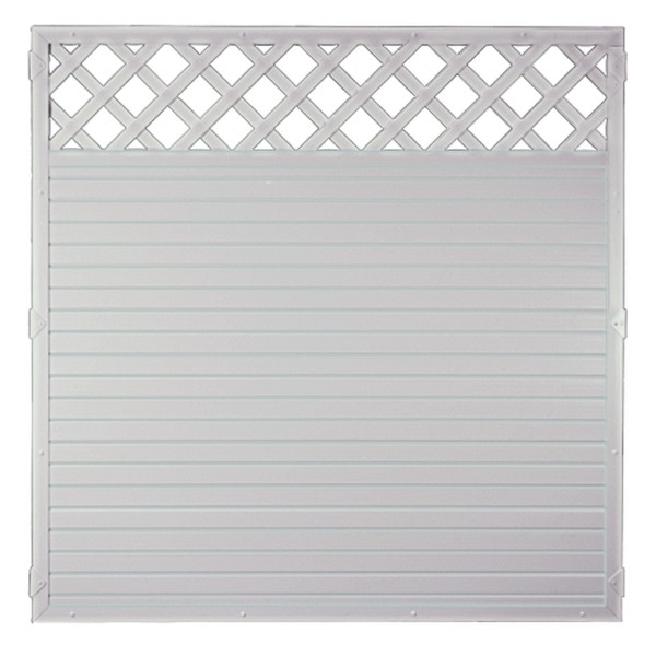 T&J LIGHTLINE KS-Zaun Ranki, 180 x 180 cm, Füllung weiß / Rahmen weiß, 46290
