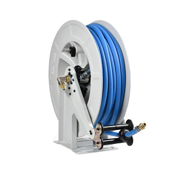 Ebinger Schlauchaufroller OSK 500 mit ABS-Kunststoffgehäuse, Rahmen und Achse in Stahl lackiert, Medium: Druckluft, 12 m Schlauch, 3.500.133