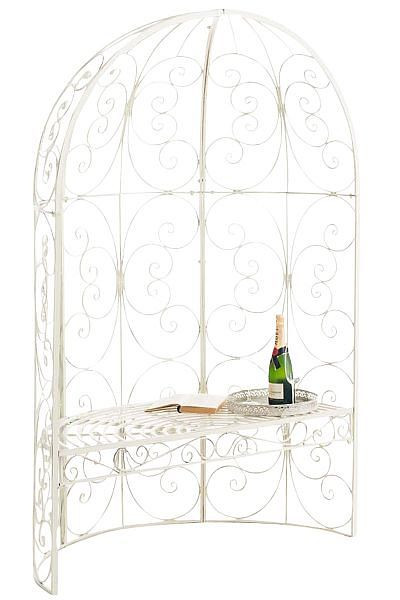 CLP Halbpavillon Rosie mit Sitzbank, antik-creme, 131942393