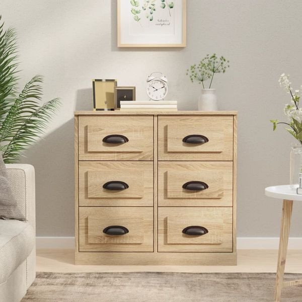 vidaXL Sideboard Sonoma-Eiche 70x35,5x67,5 cm Holzwerkstoff, 816435