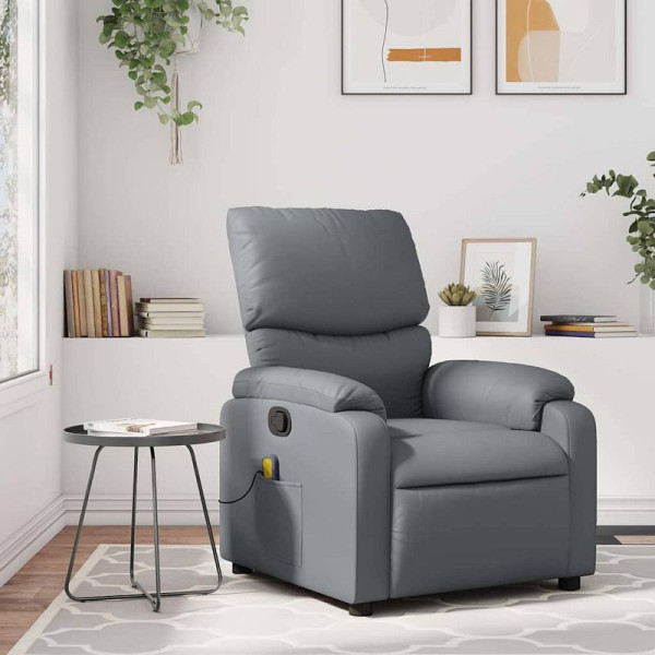 vidaXL Massagesessel Relaxsessel Grau Kunstleder, 3205713