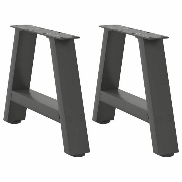vidaXL Couchtischbeine A-Form 2 Stück Anthrazit 50x(30-31) cm Stahl, 4012818