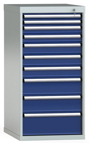 KLW Schubladenschrank 1150 x 572 x 750 mm H x B x T, Einbaumaß: 150 mm, Einteilung: 27x36 Einheiten, EA / 100 kg, SEB1150-10EP-001