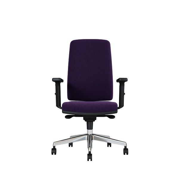 Bisley Bürodrehstuhl Stone, Tiefenverstellbarer Sitz, Mit Armlehnen, Aluminiumfußkreuz, TN9406 plum, STONETALTN9406