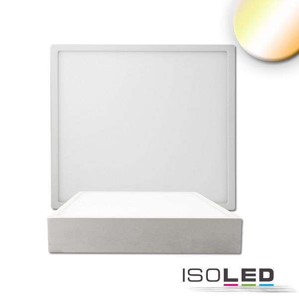 ISOLED LED Deckenleuchte PRO weiß, 24W, eckig, 225x225mm, ColorSwitch 2700/3000/4000K, dimmbar, 115491