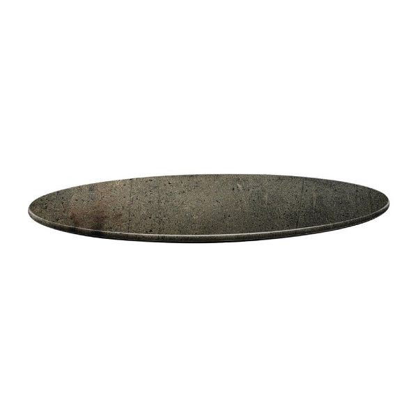 Topalit Smartline runde Tischplatte Beton 80cm, laminiertes Holz, DR991