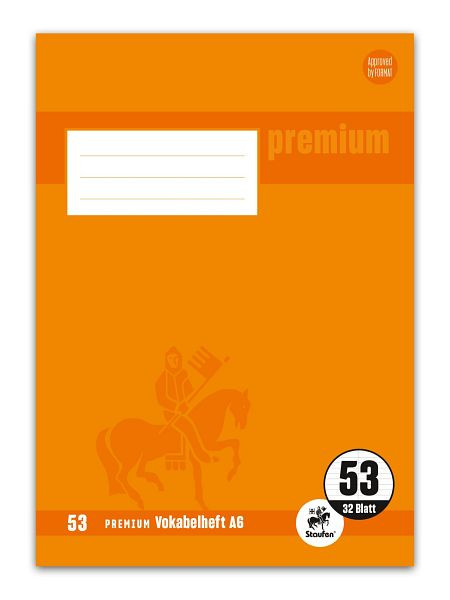Staufen Vokabelheft PREMIUM Academy LIN 53 - A6, 90 g/qm, 32 Blatt, 734010263