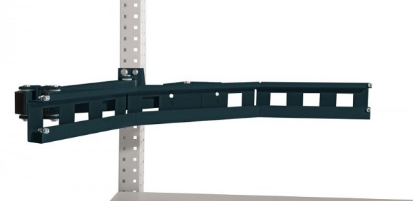 Manuflex Boxen-Einfachträger-Element für Stahl-Aufbauportale zum optimalen Zugriff auf Sichtlagerkästen, Anthrazit, ZB3976.7016