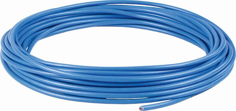 as-Schwabe 5m PVC-Leitung, blau H07V-K 1,5mm², blau, beide Seiten glatt abgeschnitten, 30040