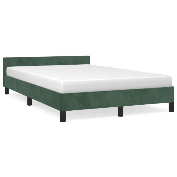 vidaXL Bettgestell mit Kopfteil Dunkelgrün 120x190 cm Samt, 379550