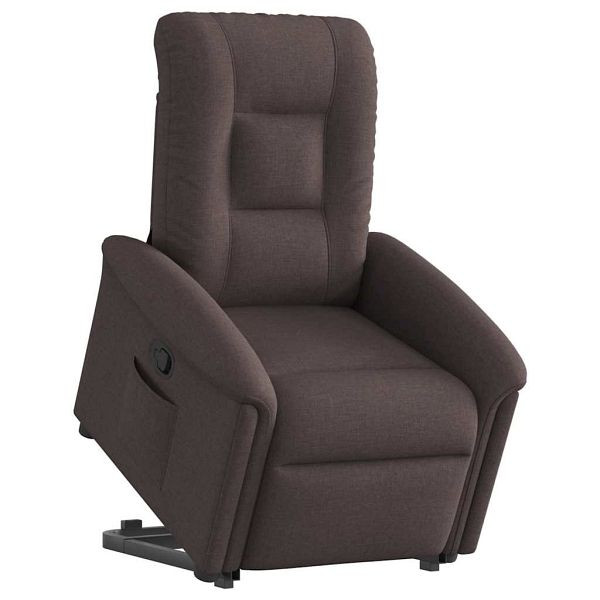 vidaXL Relaxsessel mit Aufstehhilfe Dunkelbraun Stoff, 3303259