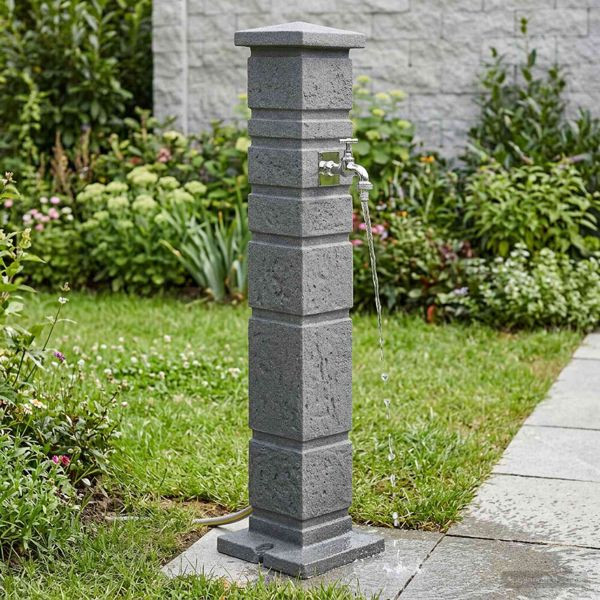 vidaXL Garten-Tanker Anthrazit 26 x 26 x 101 cm PE, 42033400