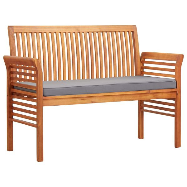 vidaXL 2-Sitzer Gartenbank mit Kissen 120 cm Massivholz Akazie, 45972