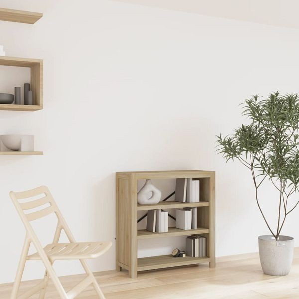 vidaXL Bücherregal 3 Böden 80x30x80 cm Massivholz Akazie, 345086