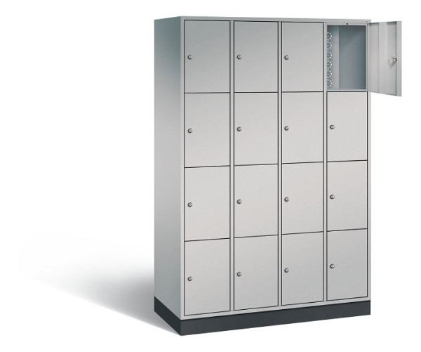 C+P Schließfachschrank Intro, H1950xB1220xT490mm, Farbe: Weißaluminium, 8470-401 S10037