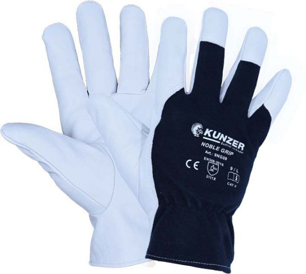 Kunzer NOBLE GRIP - Größe: 8/M, Arbeitshandschuh, VE: 12 Paar, 9NG08