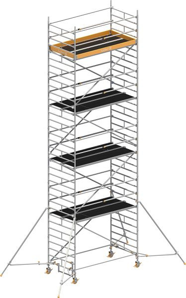 Layher Gerüst Uni Breit P2 mit Uni Telegeländer und Gerüststützen, Max. Plattformhöhe: 8,20 m, 1412128