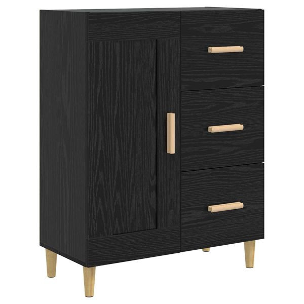 vidaXL Sideboard Schwarze Eiche 69,5 x 34 x 90 cm Holzwerkstoff, 8009843