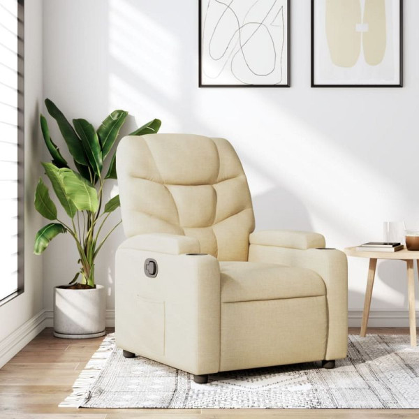 vidaXL Relaxsessel Creme Stoff, 3205611, 8721012180994