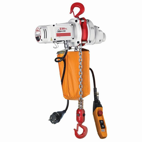 DELTA Elektrischer Kettenzug Typ US 230V, 5m/min 1-Strang, 0,5t mit 3m Hubhöhe, CZ.0.US.901.00.03