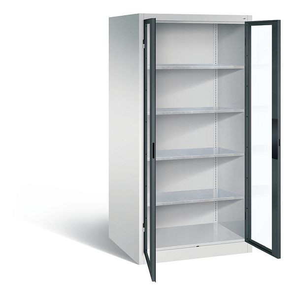 C+P Werkzeugschrank Acurado, H1950xB930xT800mm, Farbe: Lichtgrau / Anthrazitgrau, Muldengriff, 8924-0552 S10018
