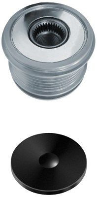 HELLA Generatorfreilauf, Gewindemaß: M16x1,5, Anzahl der Rillen: 6, mit Kappe, 9XU 358 038-891