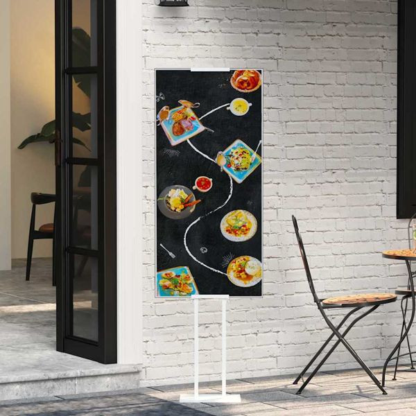 vidaXL Messestände 2-teilig Weiß 30 x 23,5 x 210 cm Stahl, 3407635