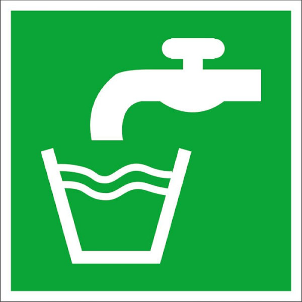 Stein HGS Rettungsschild Trinkwasser, 200 x 200 mm / Folie, selbstklebend, 38.a2197