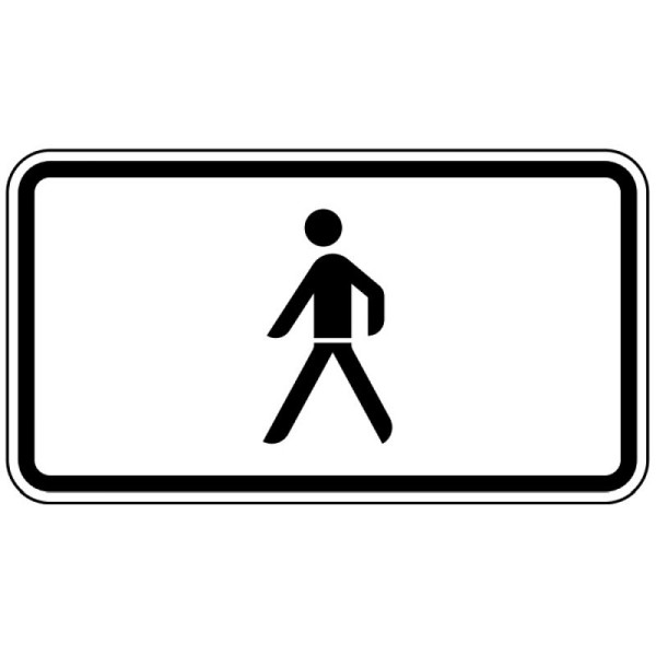 Stein HGS Nur Fußgänger, Nr. 1010-53, 231x420mm /RA1/Flachform 3mm, 1010-53-113