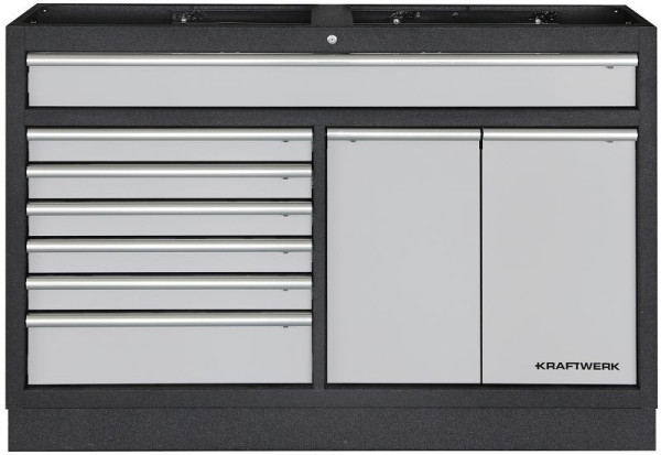 Kraftwerk MOBILIO Schubladenschrank 1360 mm 7 Schubladen 2 Auszüge, 3964-03-W